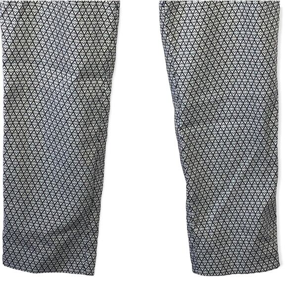 Mario Serrani Geometric Print Black and White Slim Cropped Chino Pant size 8 - Picture 3 of 9